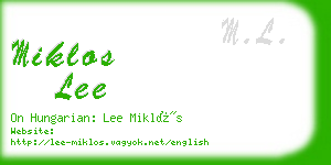 miklos lee business card